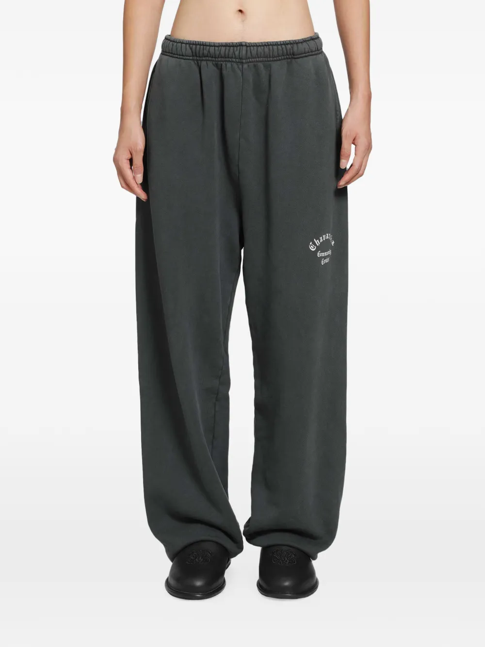 Willy Chavarria logo-print elasticated-cuff track pants