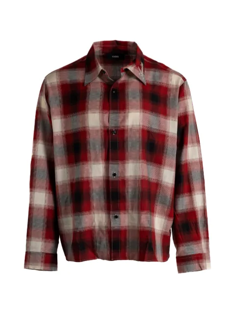 AMIRI check-pattern logo-print shirt