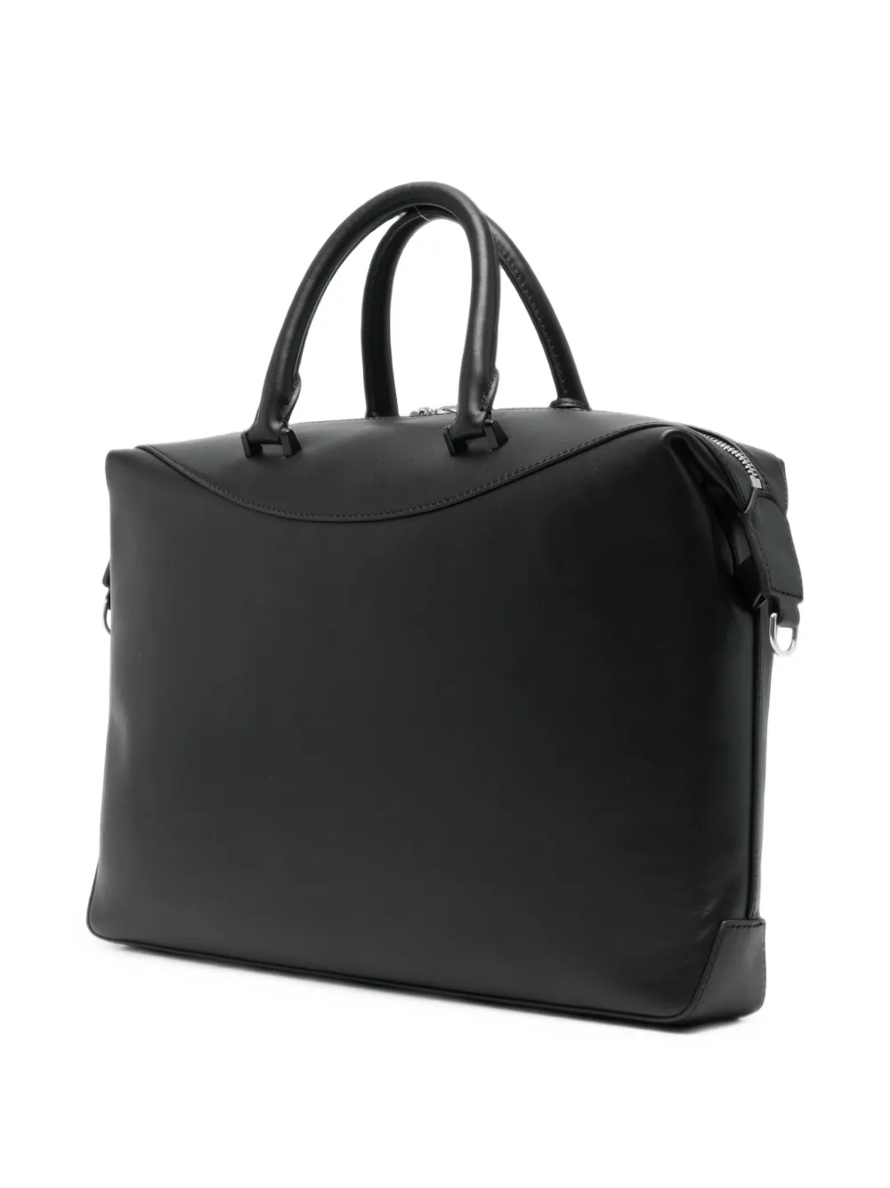 Paul Smith Signature Stripe leren aktetas Zwart