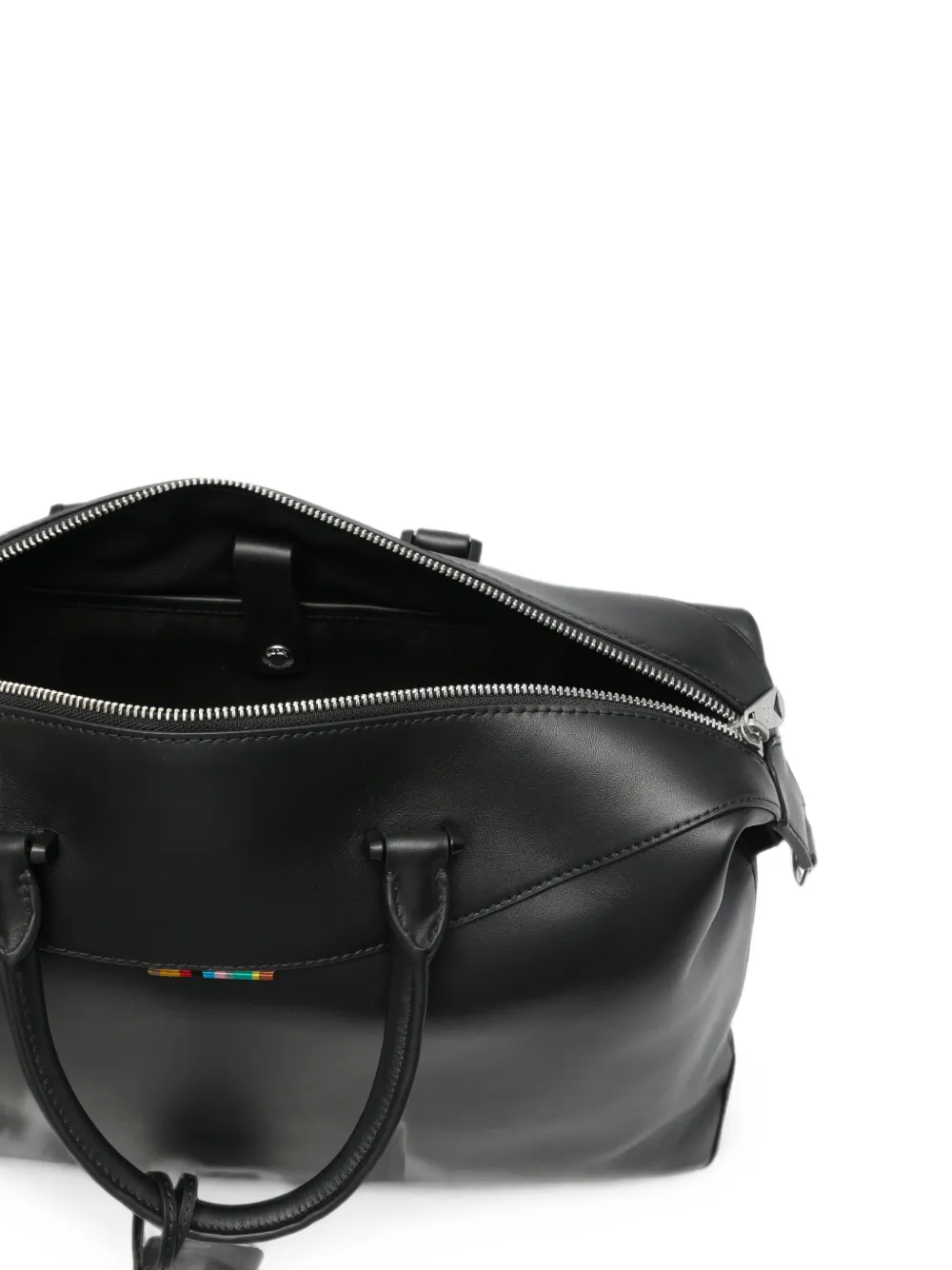Paul Smith Signature Stripe leren aktetas Zwart