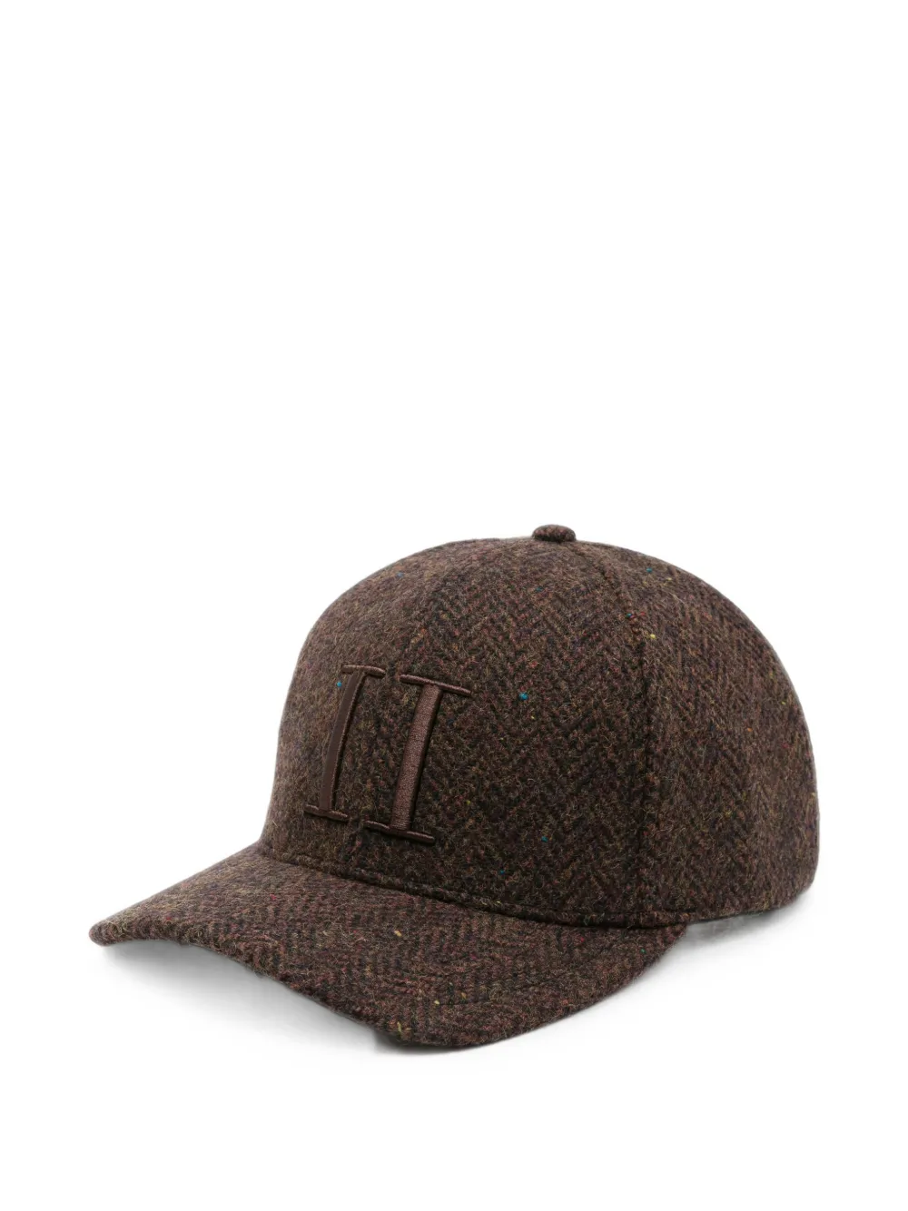 Les Deux herringbone-pattern logo-embroidered baseball cap · One Size