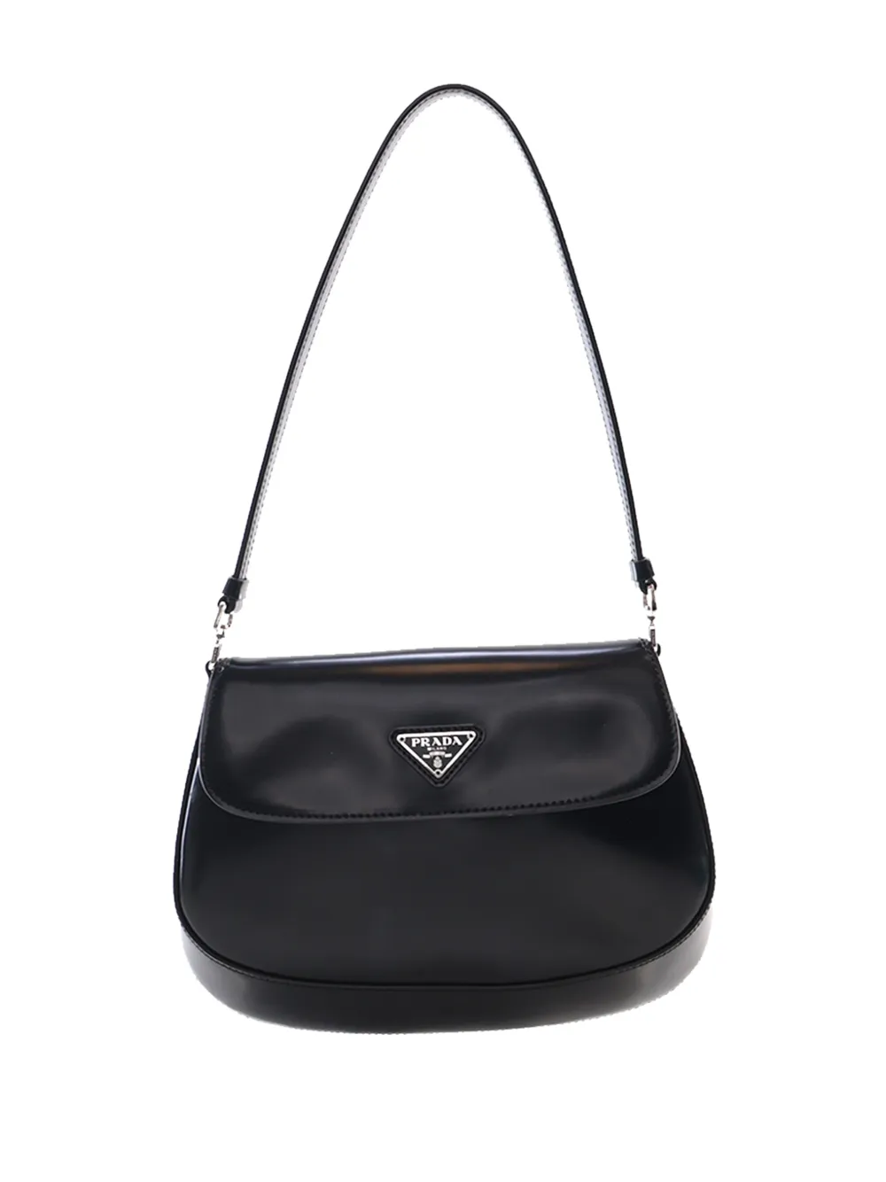 Prada Pre-Owned 2000-2013 Spazzolato Leather Cleo Flap shoulder bag - Nero