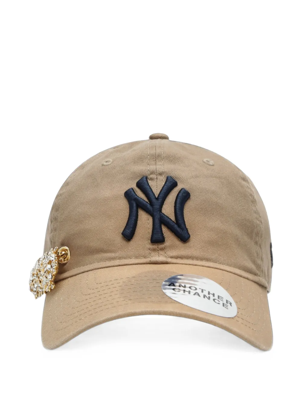 ANOTHER CHANCE crystal-embellished logo-patch cap