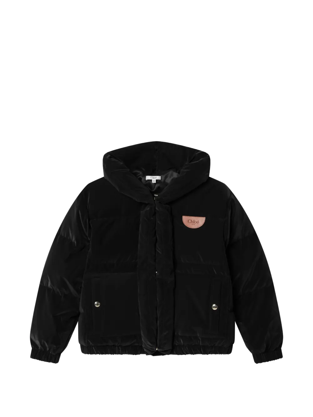 Chloé Kids hooded padded jacket - Nero