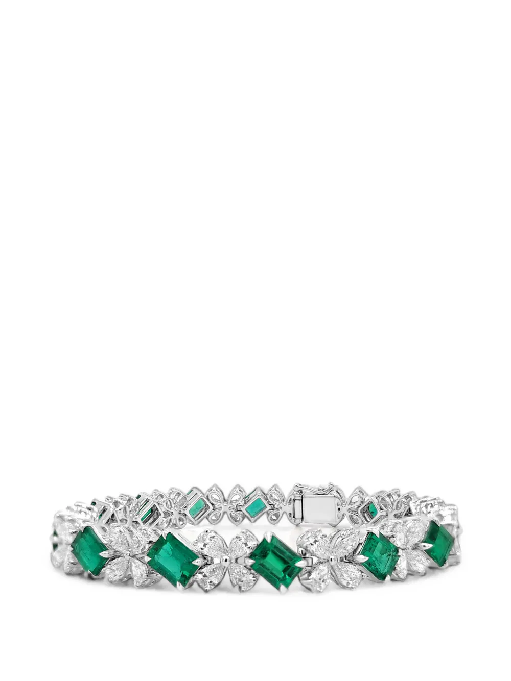 HYT Jewelry emerald and diamond bracelet