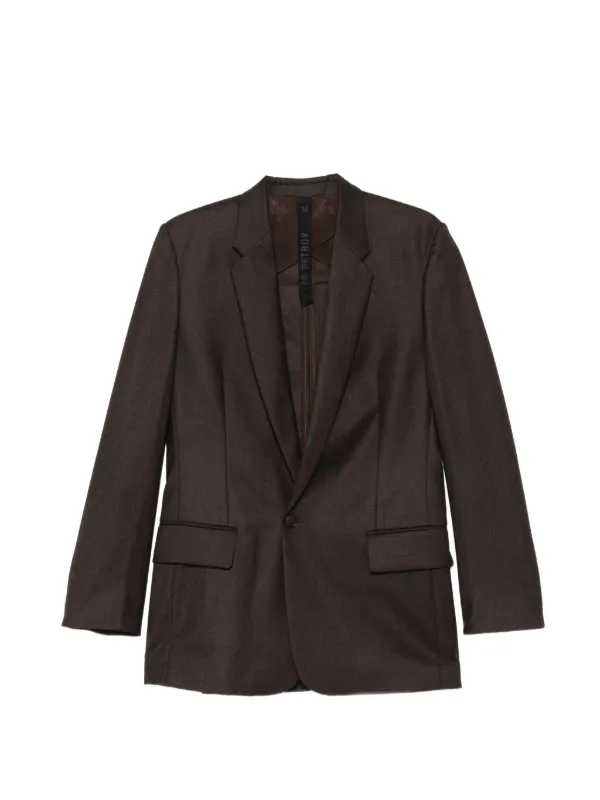 Petar Petrov Single-breasted Blazer in Brown