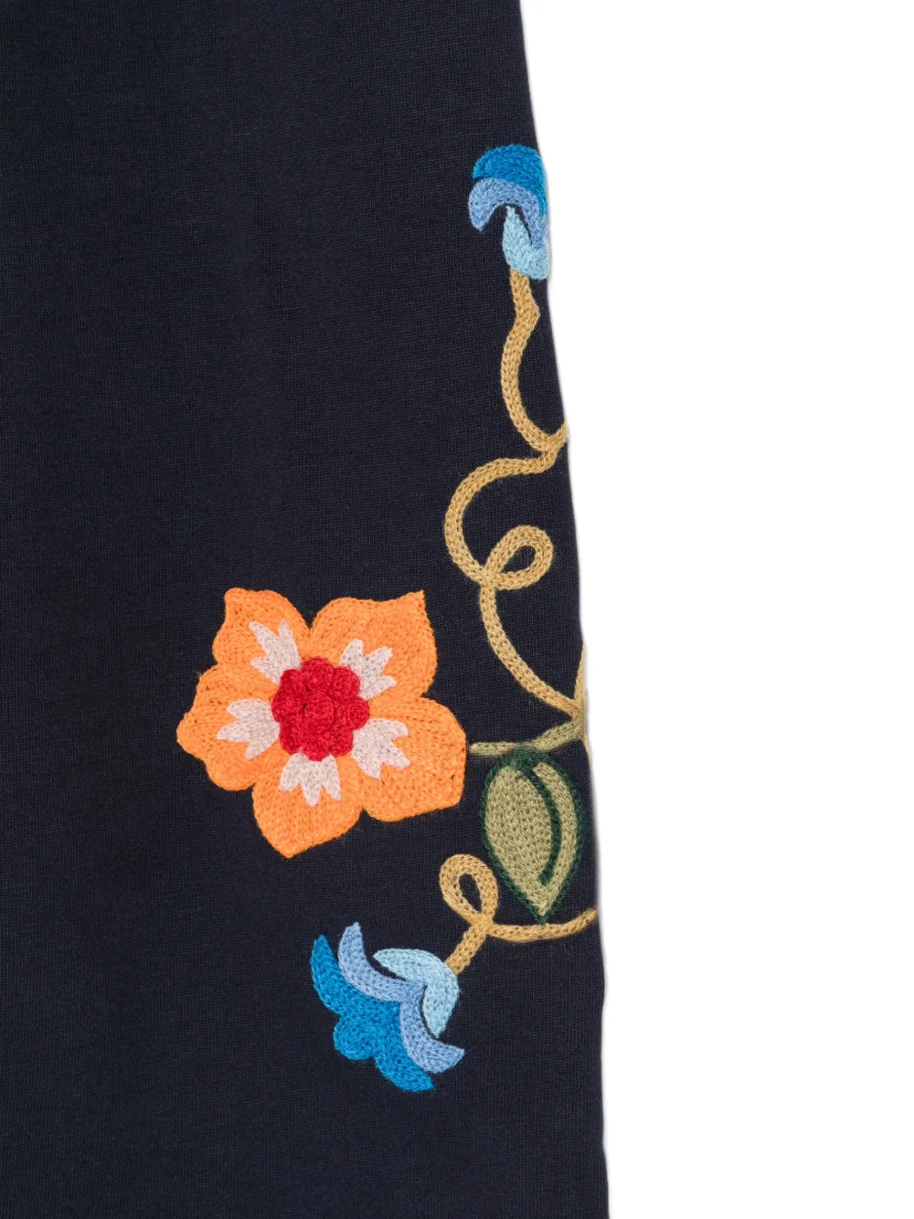 Molo Aurita trainingsbroek met geborduurde bloemen Blauw