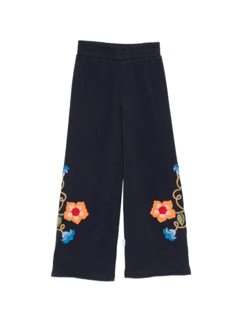 Molo Aurita floral-embroidered track pants