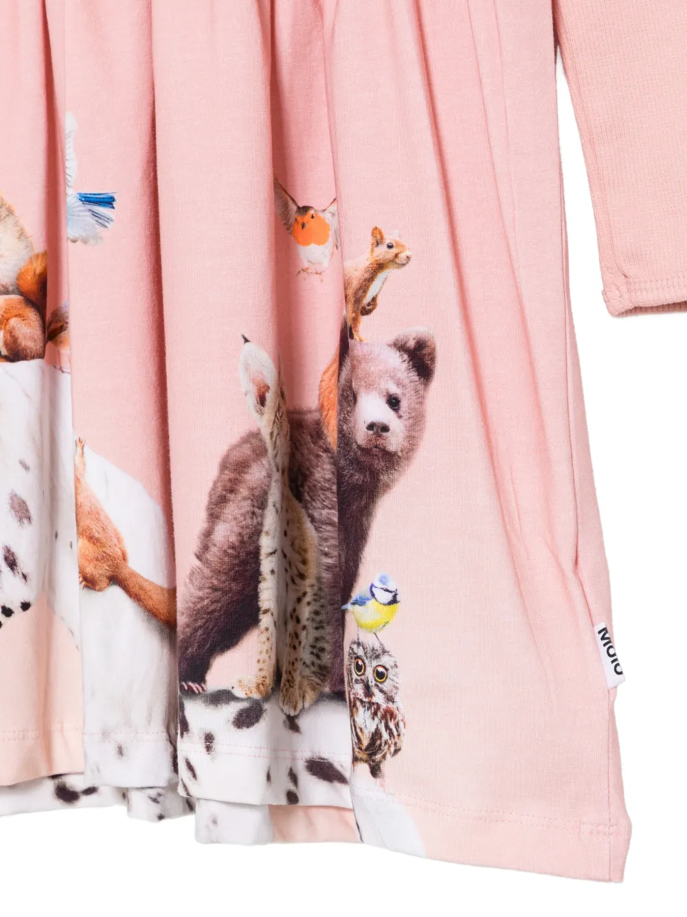 Molo Credence animal-print long-sleeve dress Roze