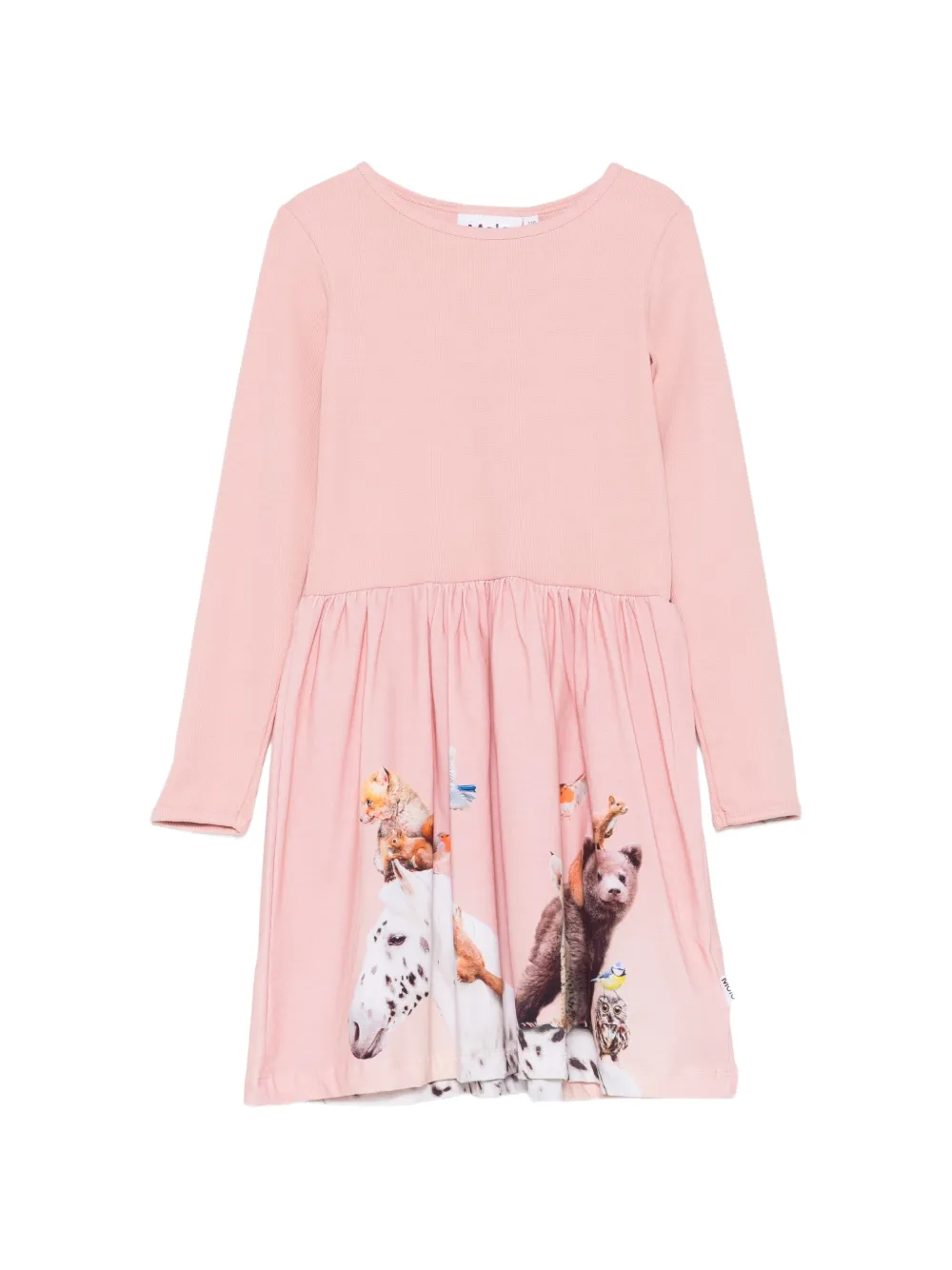 Molo Credence animal-print long-sleeve dress - Rosa
