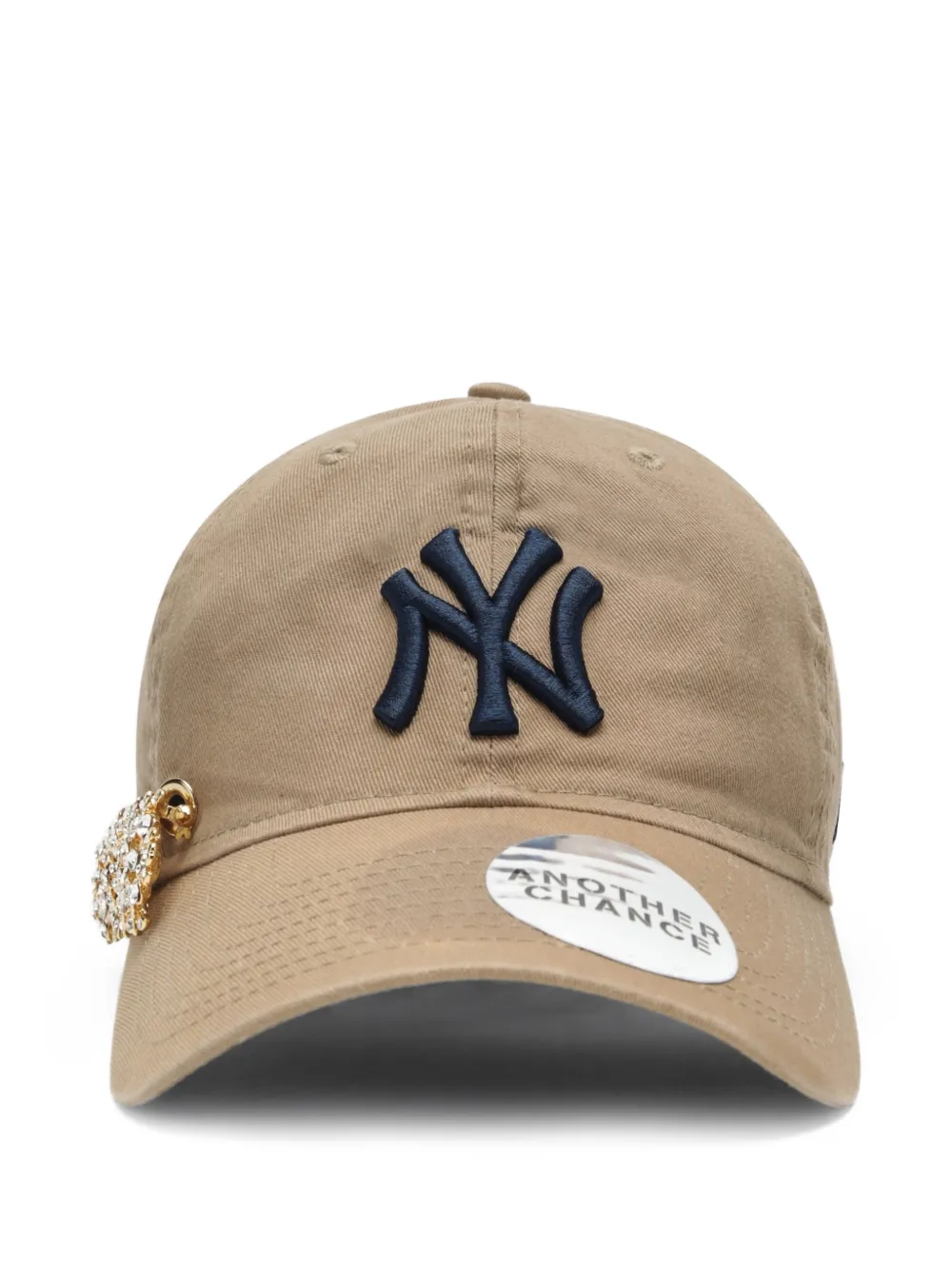 ANOTHER CHANCE embellished logo-embroidered baseball cap - Nude