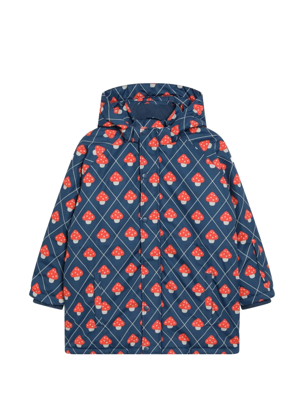 Tiny Cottons veste à capuche et imprimé champignon - Bleu Tiny Cottons veste à capuche et imprimé champignon - Bleu