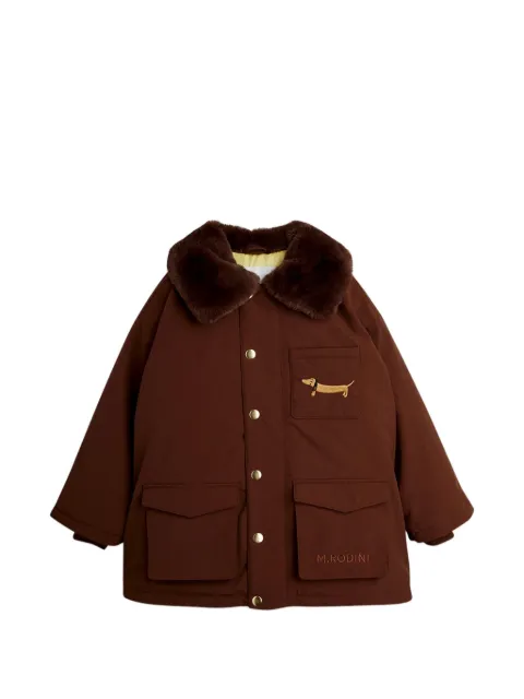 Mini Rodini faux-fur collar padded jacket