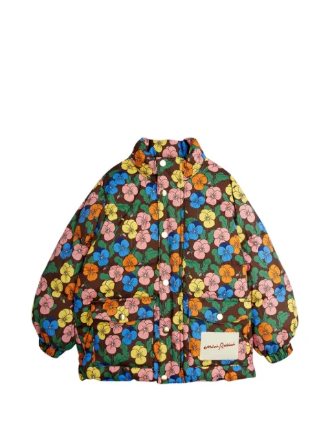 Mini Rodini Violas floral-print puffer jacket