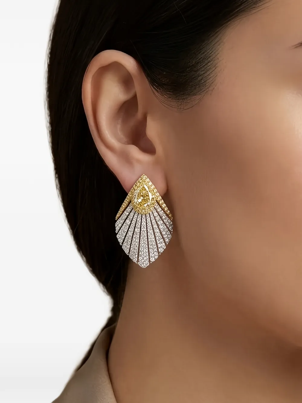 HYT Jewelry Orecchini con diamanti gialli e bianchi - Argento