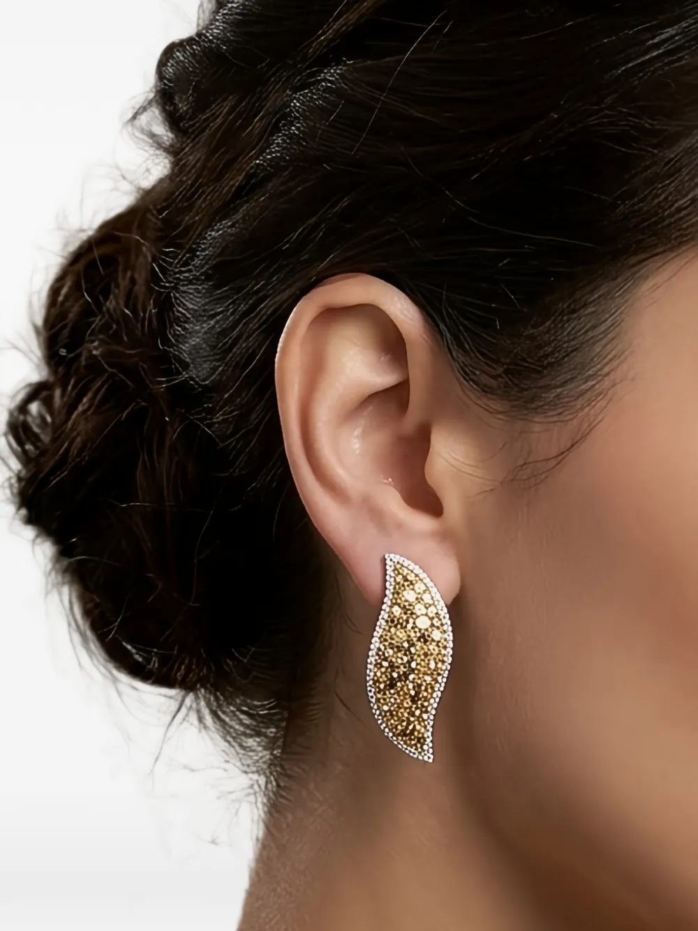 HYT Jewelry diamond leaf earrings