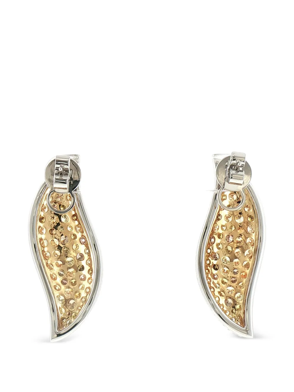 HYT Jewelry diamond leaf earrings