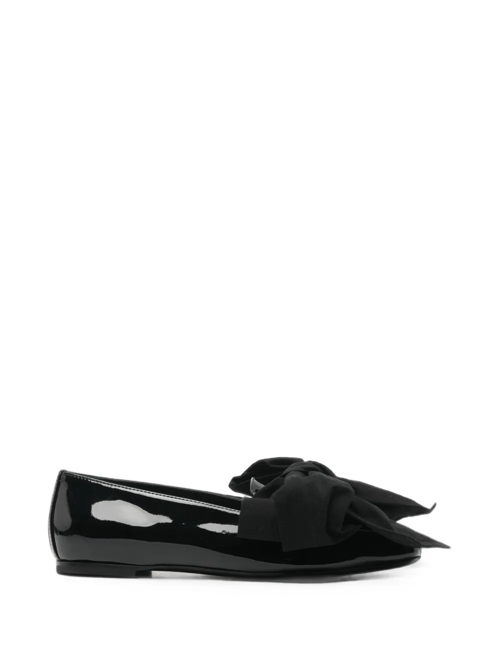 AGL Ballerine in pelle con fiocco - Nero