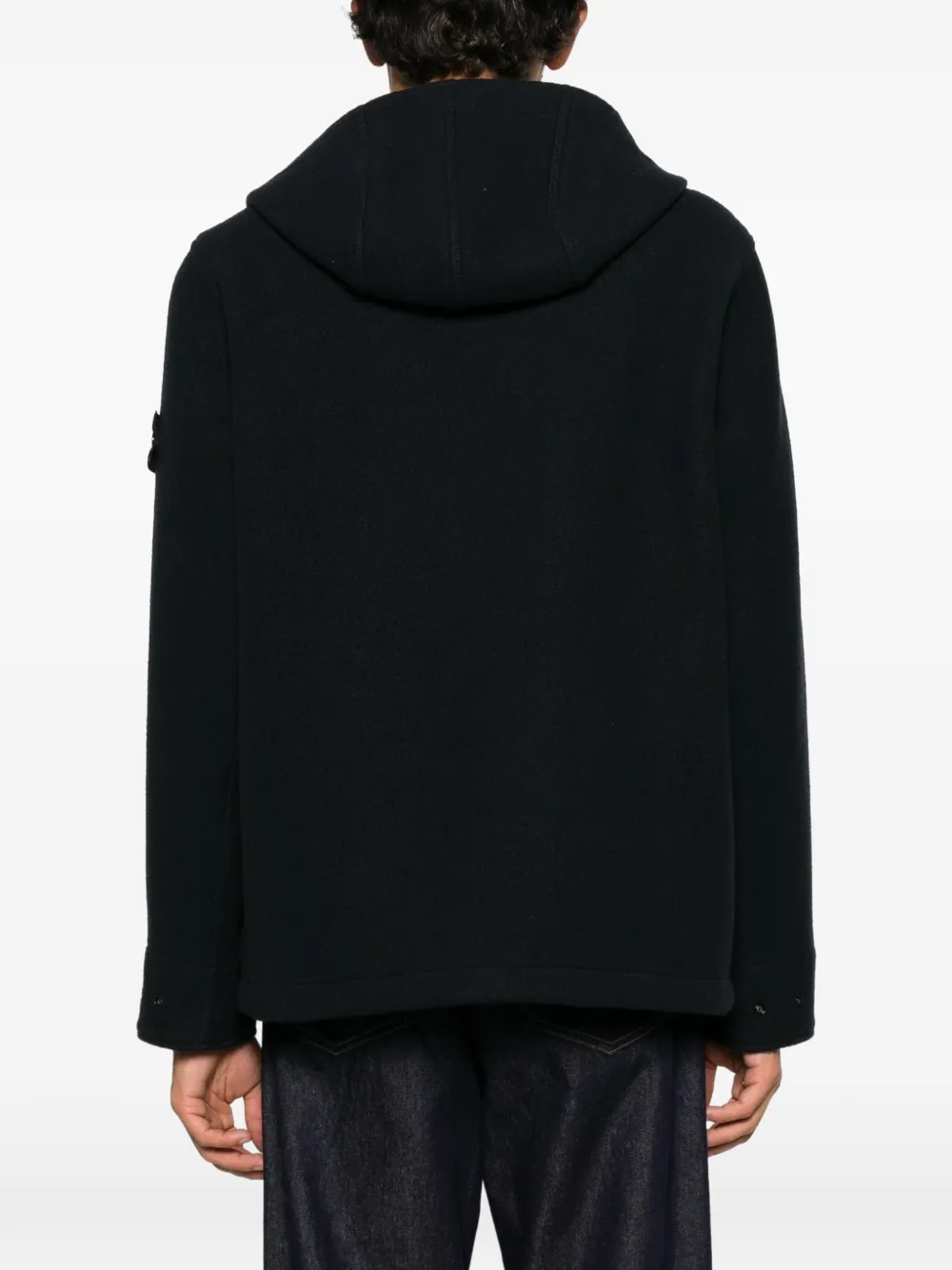 Stone Island toggle-fastening hooded jacket Blauw