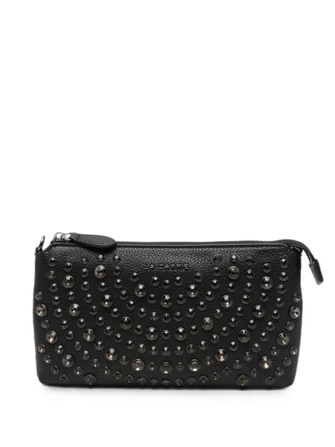 La Carrie crystal-embellished leather cross body bag