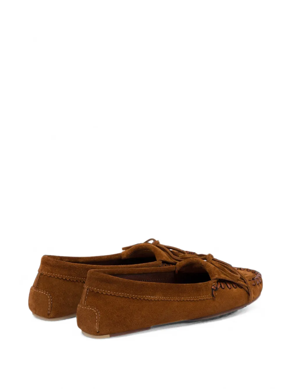Paris Texas Indiana Fringe-trimmed Loafers in Brown, view 3
