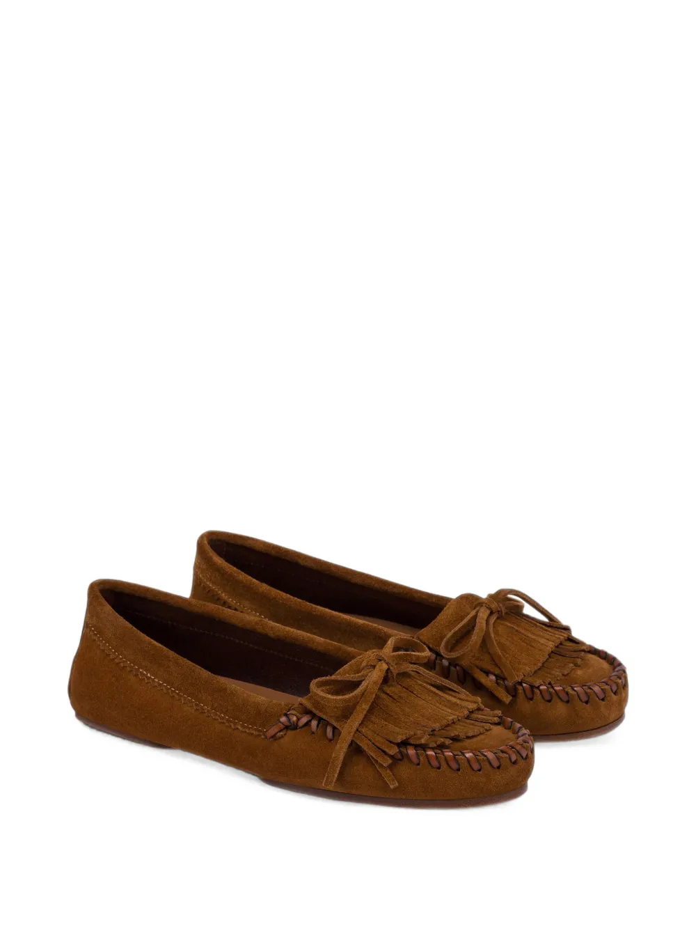 Paris Texas Indiana Fringe-trimmed Loafers in Brown, view 2