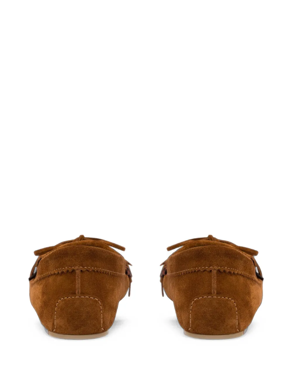 Paris Texas Indiana Fringe-trimmed Loafers in Brown, view 4