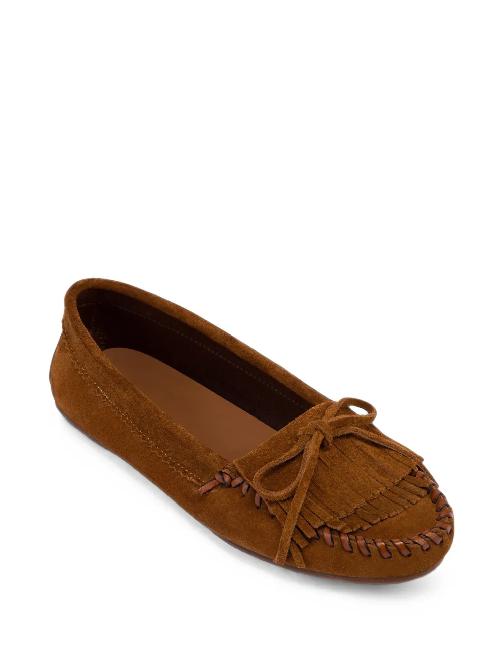Paris Texas Indiana Fringe-trimmed Loafers in Brown, view 5