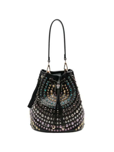 La Carrie stud-embellished leather bucket bag