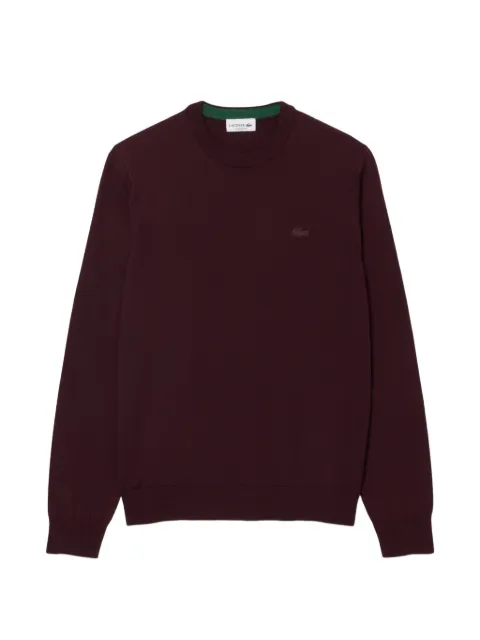 Lacoste logo-patch crew-neck sweater