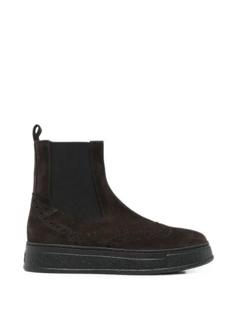 AGL brogue-detail suede Chelsea boots