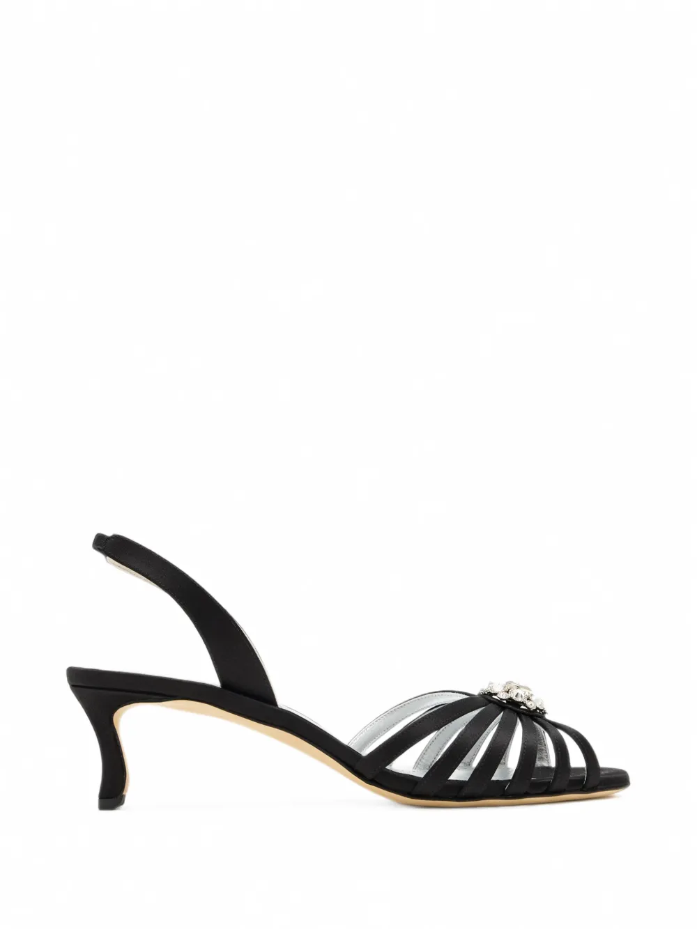 Manolo Blahnik Fulmasli crystal-embellished sandals - Noir