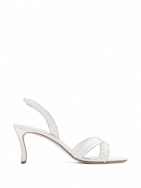 Manolo Blahnik Volusan ruffled leather sandals