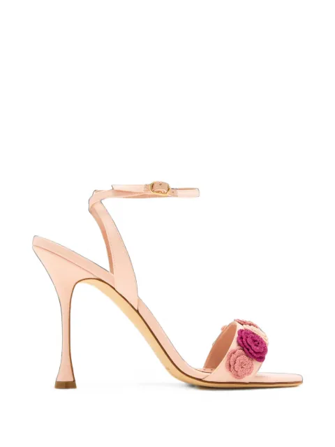 Manolo Blahnik Raosnu floral-applique sandals