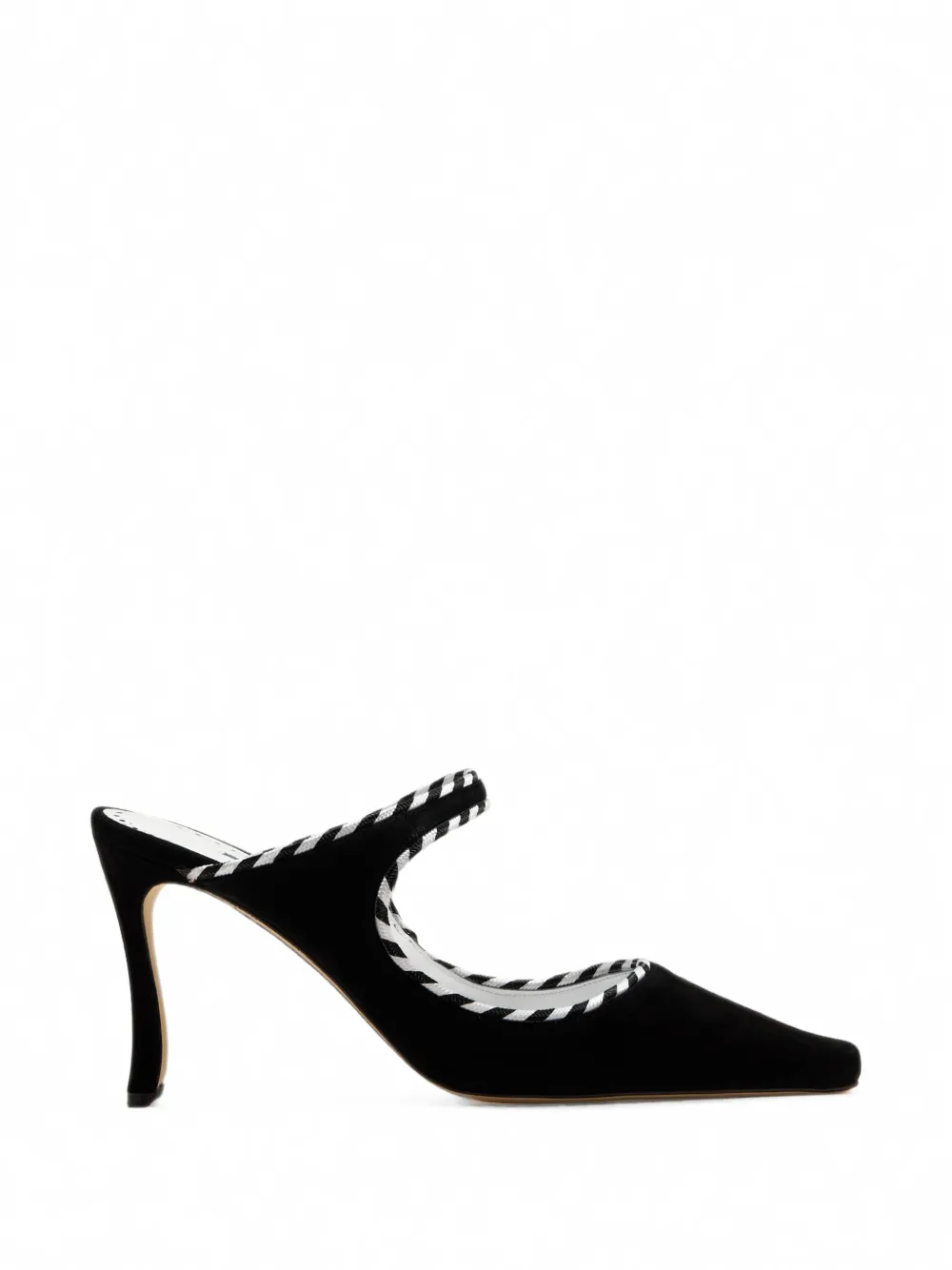 Manolo Blahnik Pura Visconti Hydra 090 braided-trim mules - Noir Manolo Blahnik Pura Visconti Hydra 090 braided-trim mules - Noir