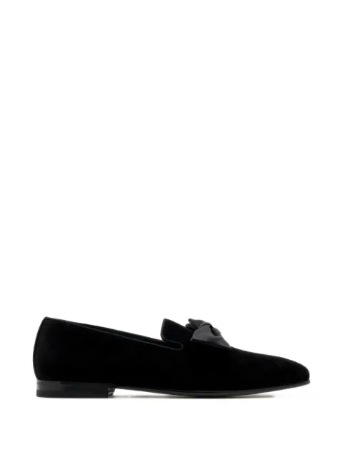 Manolo Blahnik Rufus bow-detail velvet oafers