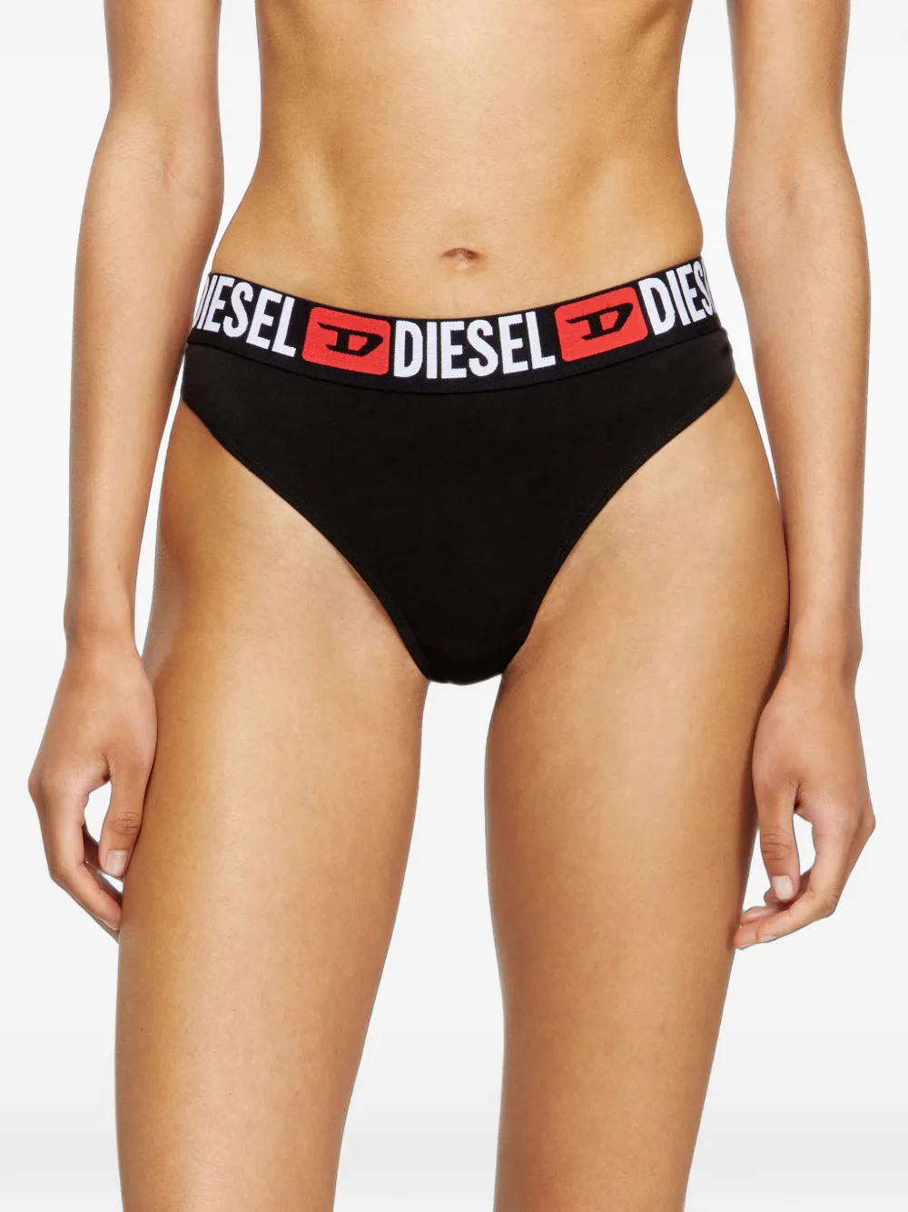 Diesel String met logoband Zwart