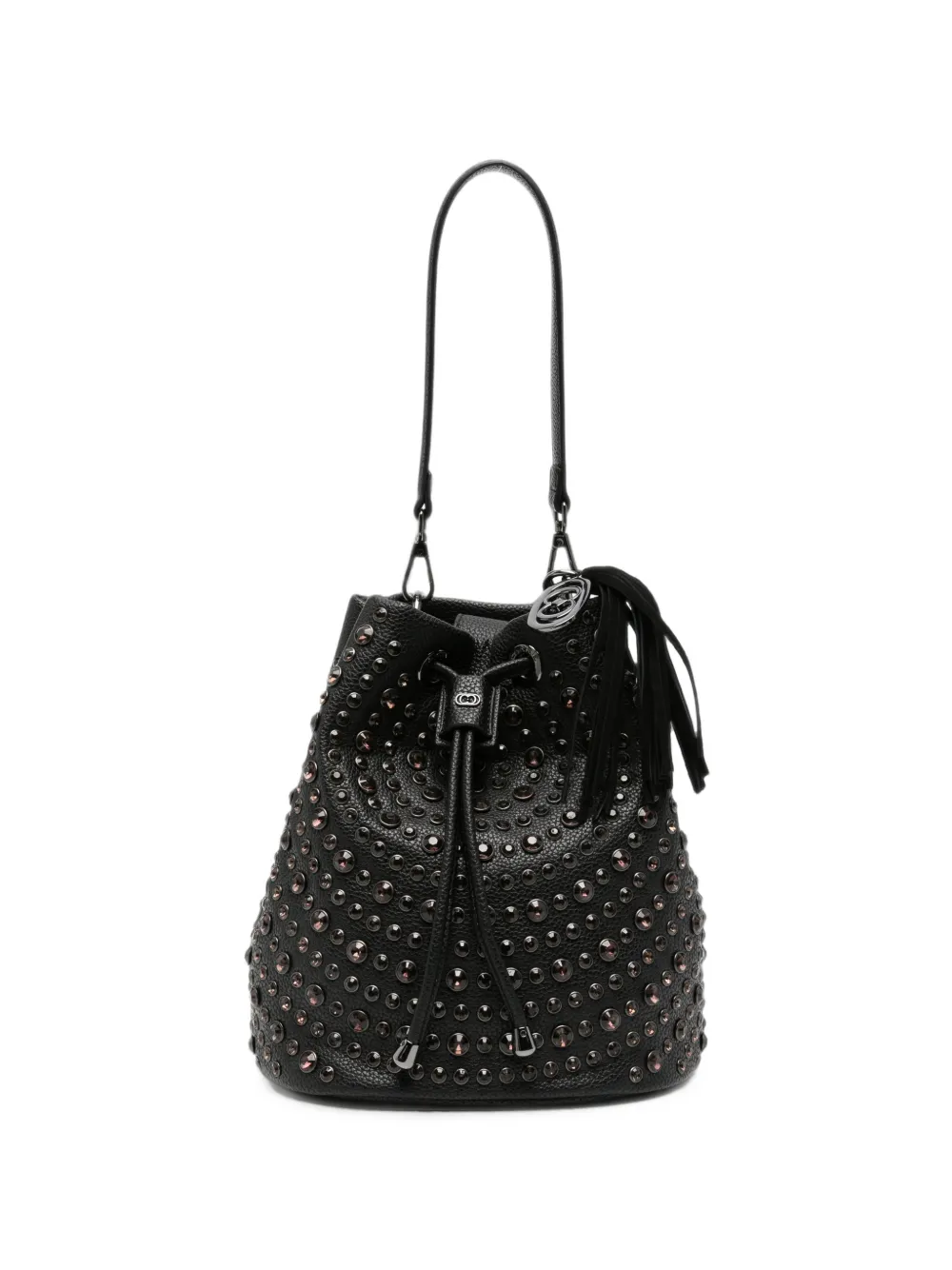 La Carrie Andromeda stud-embellished bucket bag - Nero
