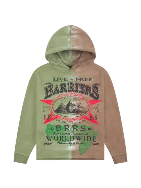 BARRIERS graphic-print tie-dye hoodie
