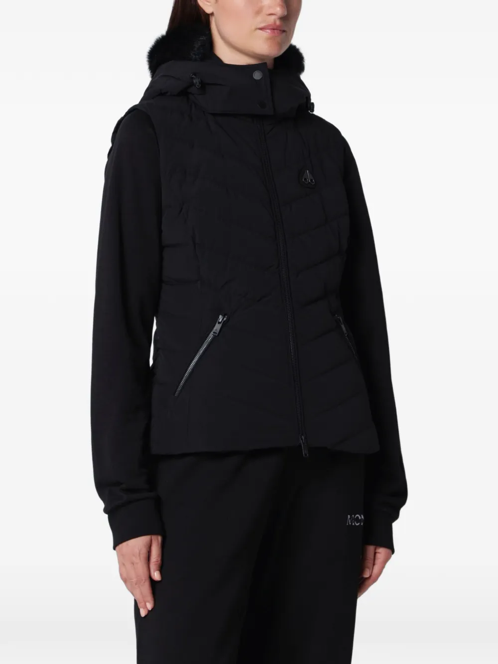 Moose Knuckles gilet matelassé Elora à capuche - Noir Moose Knuckles gilet matelassé Elora à capuche - Noir