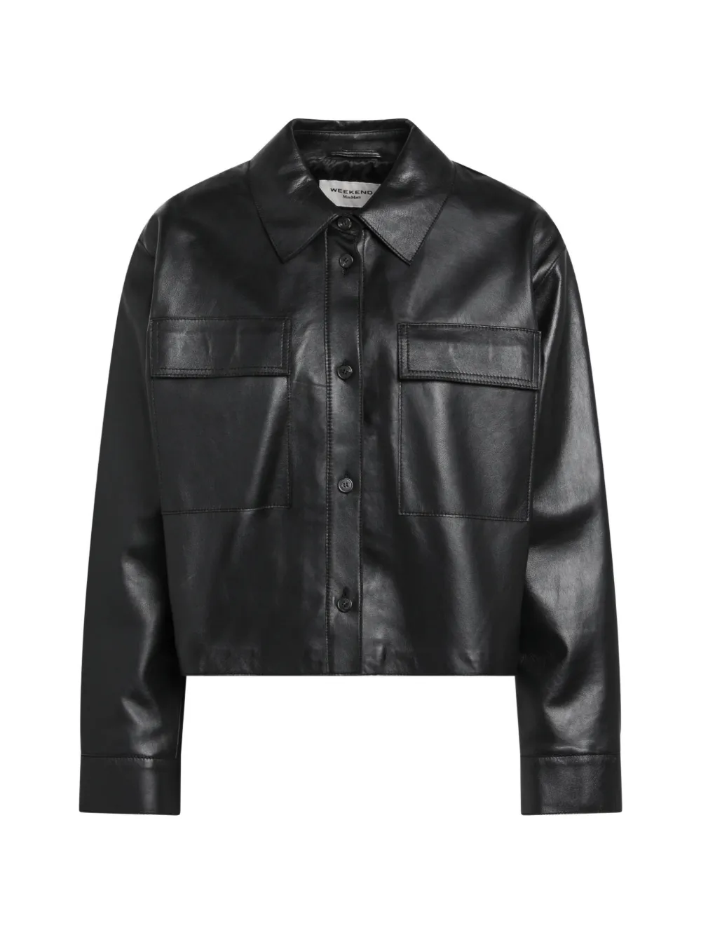 Weekend Max Mara nappa leather jacket - black - Nero