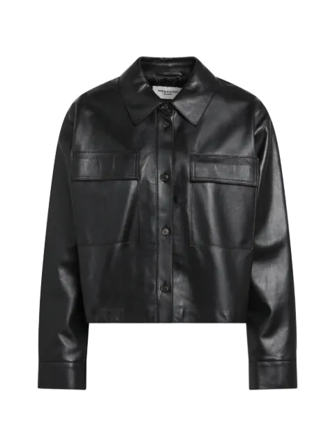 Weekend Max Mara nappa leather jacket - black