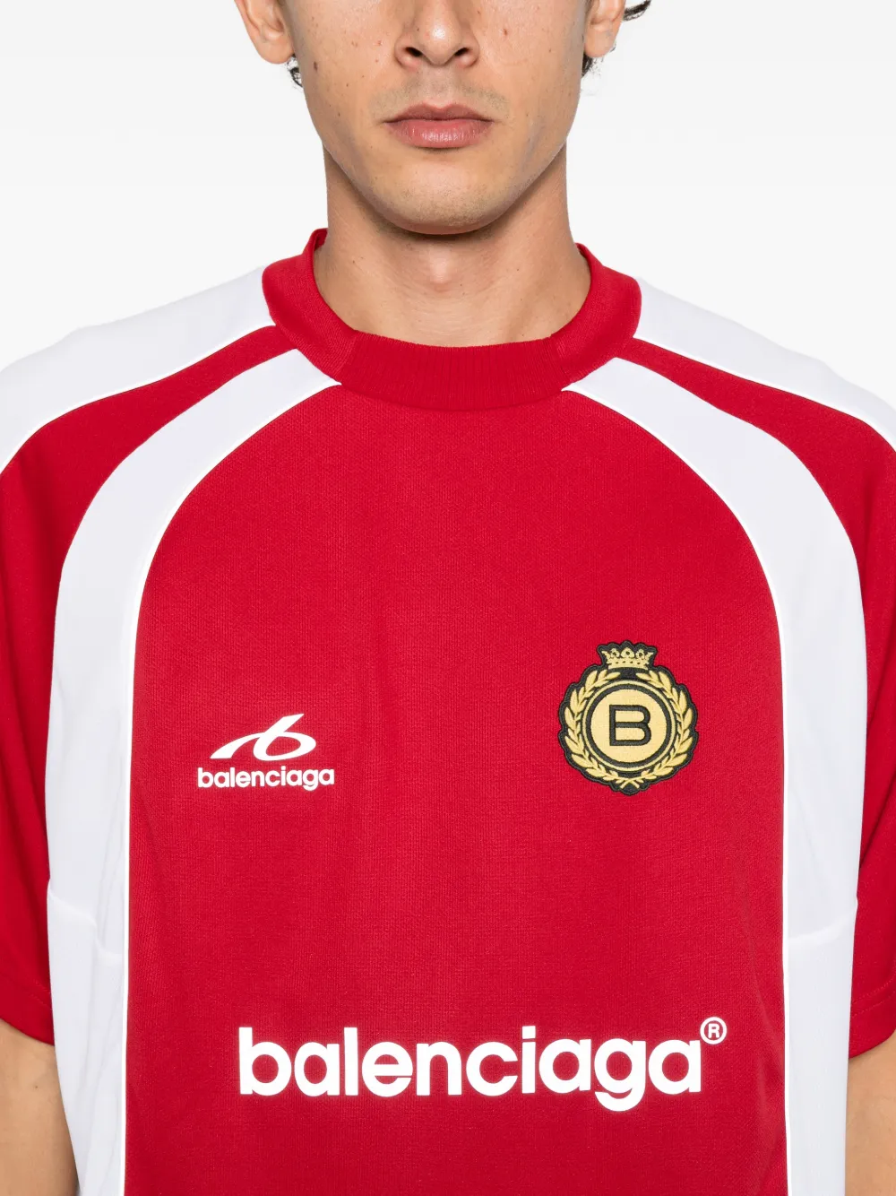 Balenciaga Oversized Soccer T-shirt Rood