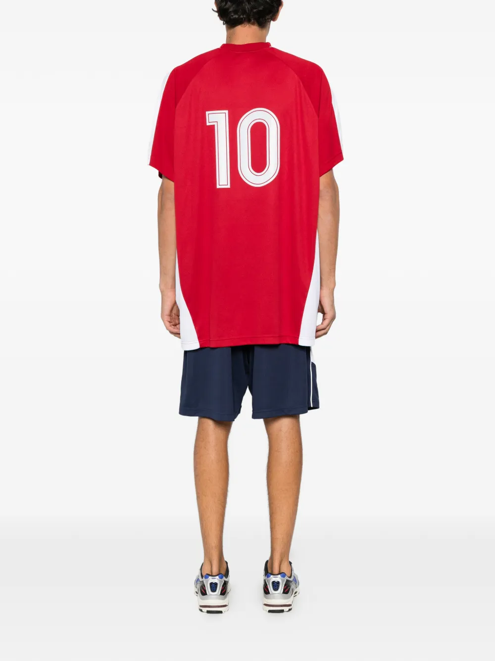 Balenciaga Oversized Soccer T-shirt Rood