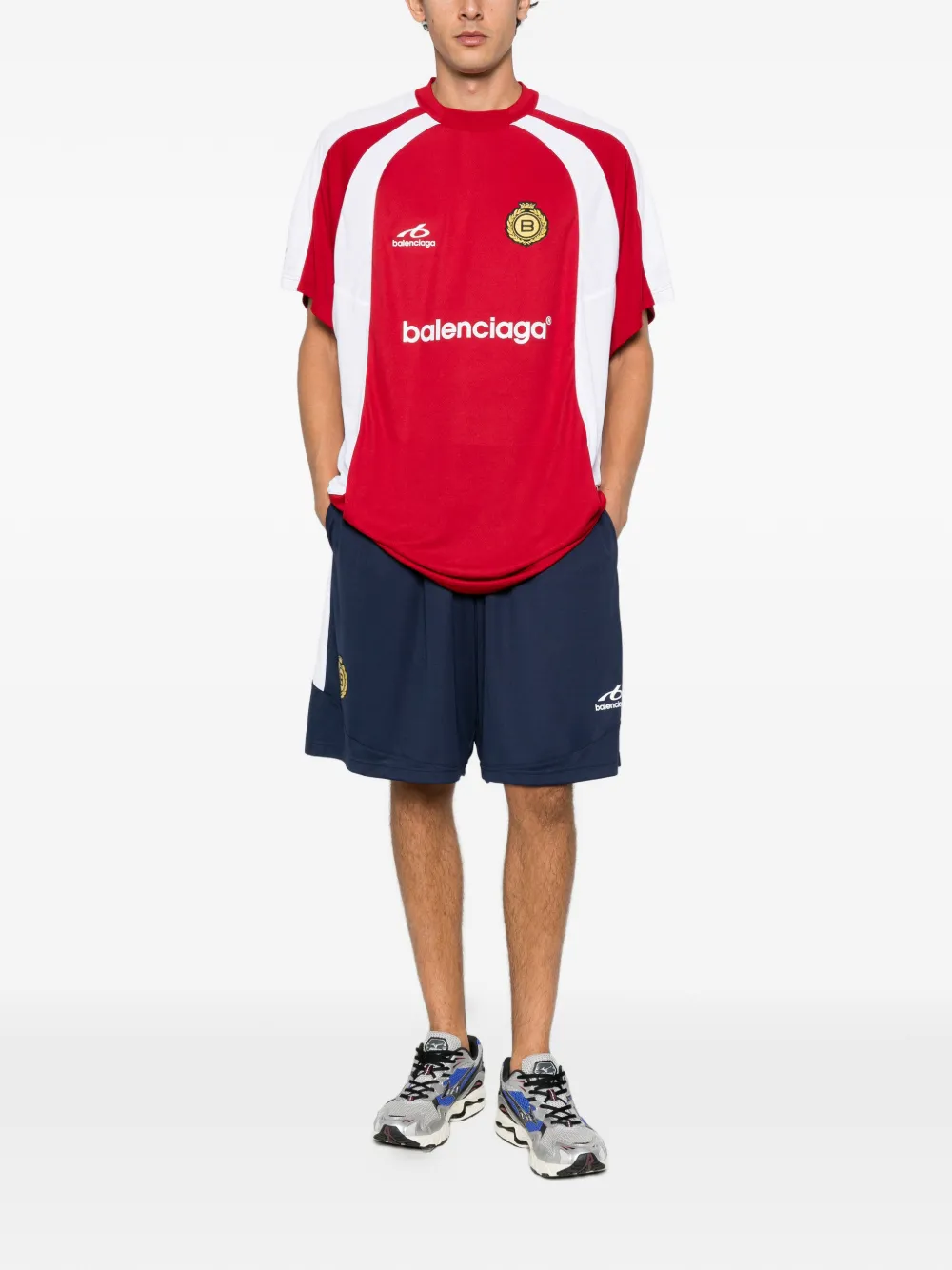 Balenciaga Oversized Soccer T-shirt Rood