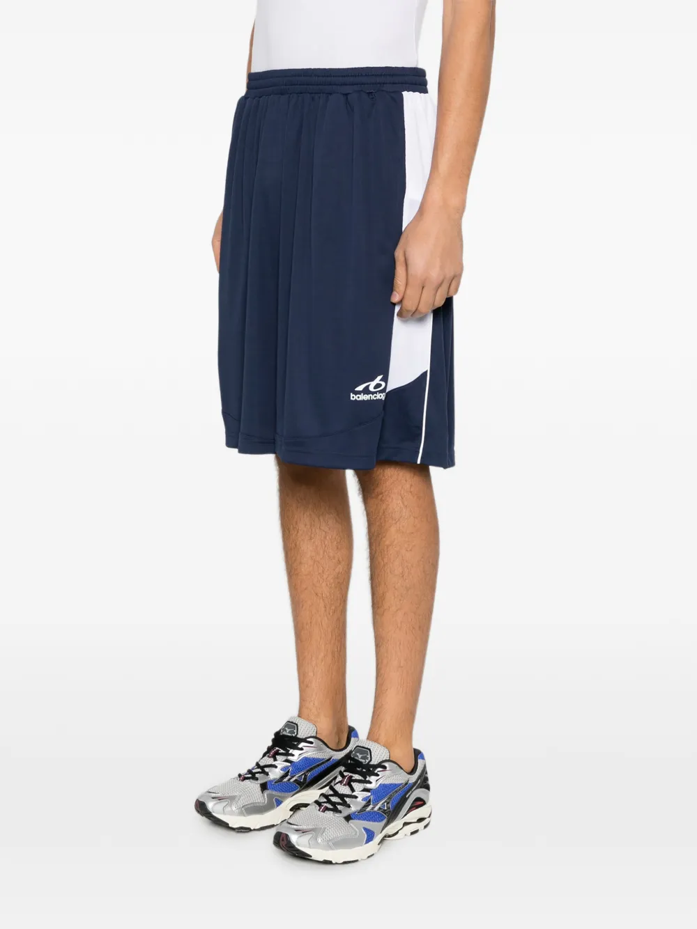 Balenciaga Soccer baggy shorts Blauw
