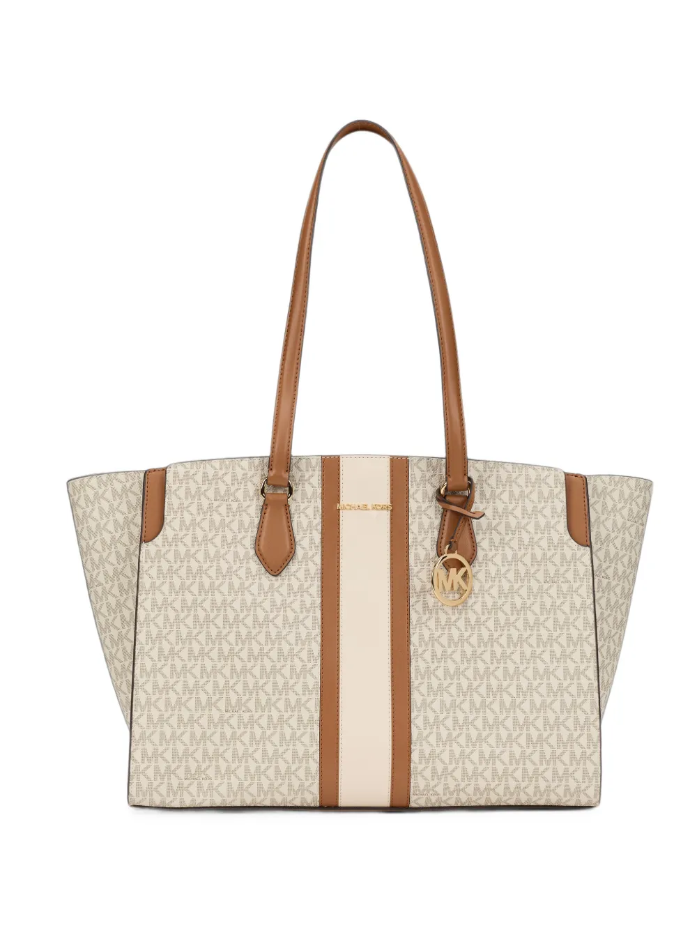 Michael Michael Kors monogram-print logo-pendant tote bag - Neutrals