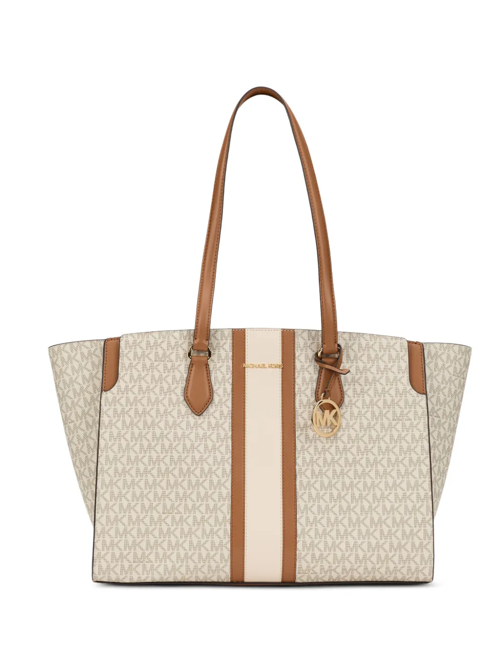 Michael Michael Kors monogram-print logo-pendant tote bag - Toni neutri