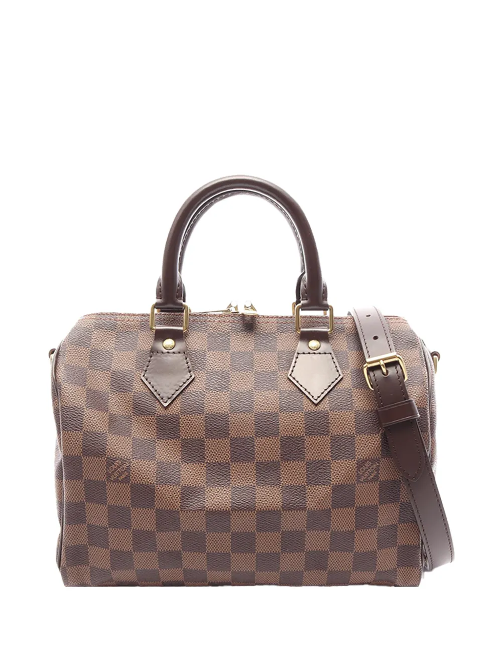 Louis Vuitton Pre-Owned 2012 Damier Ebene Speedy Bandouliere Satchel-Tasche 25cm - Braun