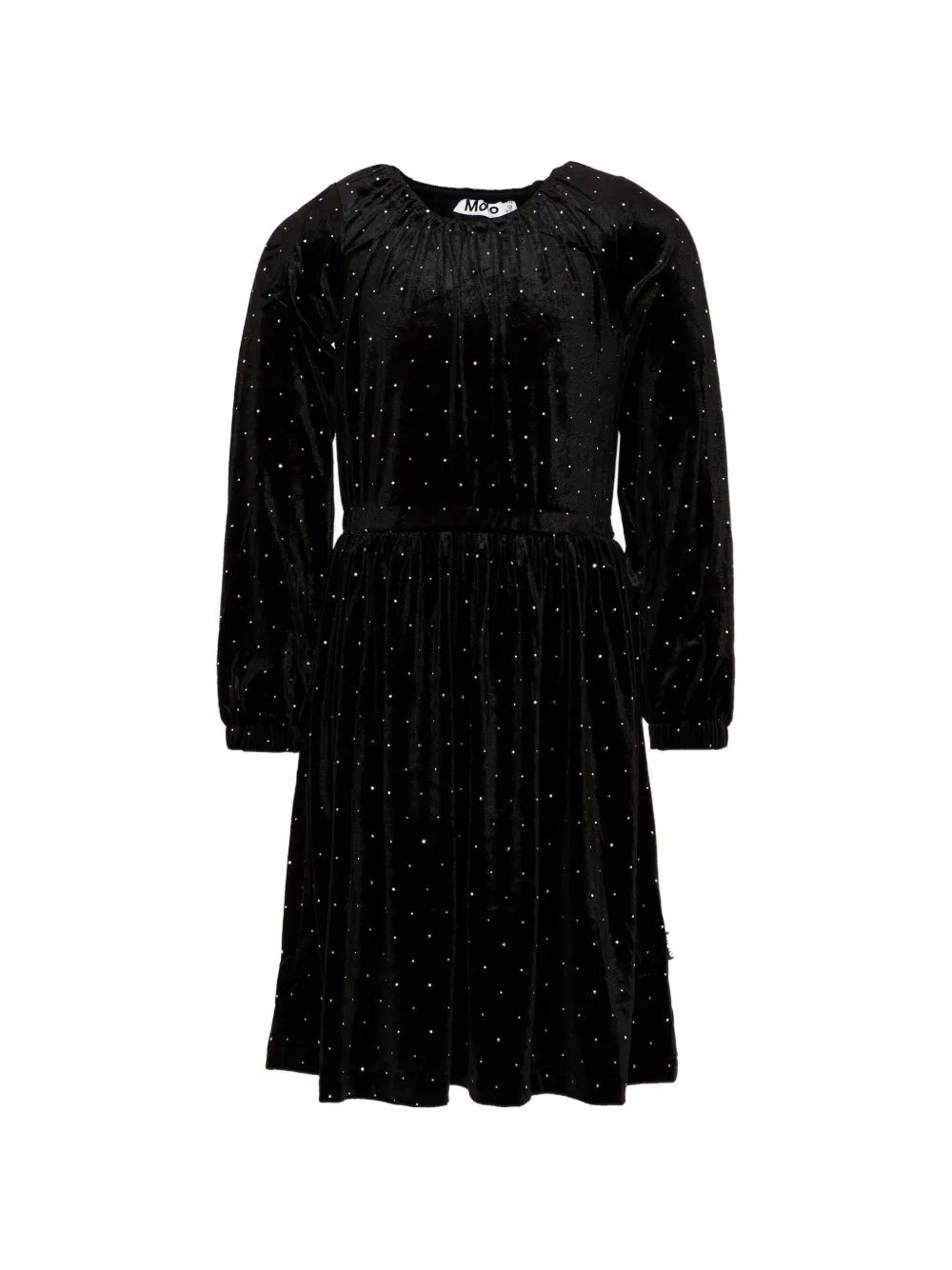 Molo rhinestone-embellished velvet dress - Nero